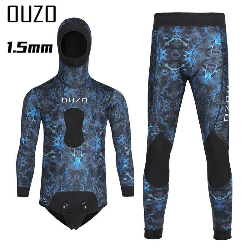 1.5MM Neoprene Wetsuit Men Camo WetSuits Keep Warm Surf Scuba Diving Suit  Fishing Spearfishing Swimming Suit Kitesurf WetSuits
