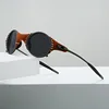 Niche polarized sunglasses with suede splicing design, steampunk trendy sunglasses UV400 zinc alloy round frame