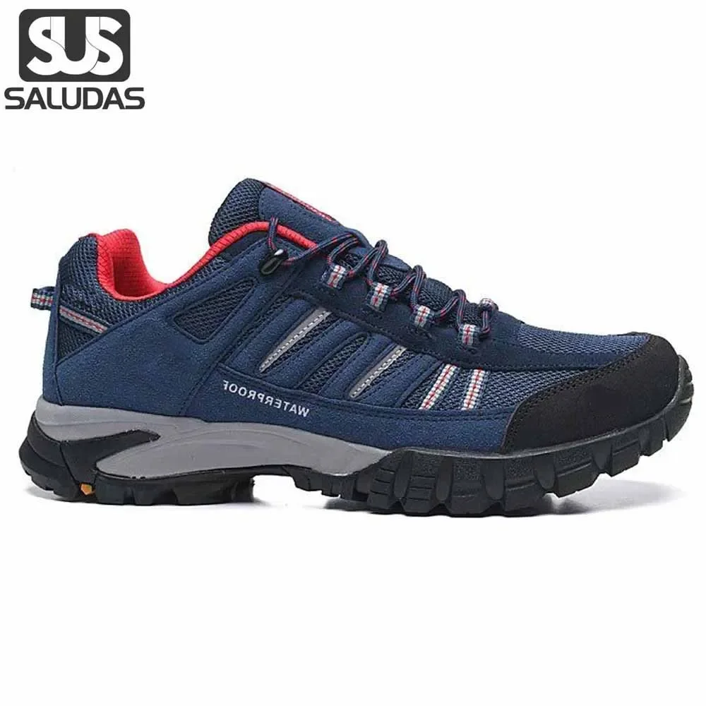 

SALUDAS Men Hiking Shoes Alpine Shoes Mountain Trail Running Sneakers Breathable Non-slip Outdoor Walking Hunting Tactical Shoes