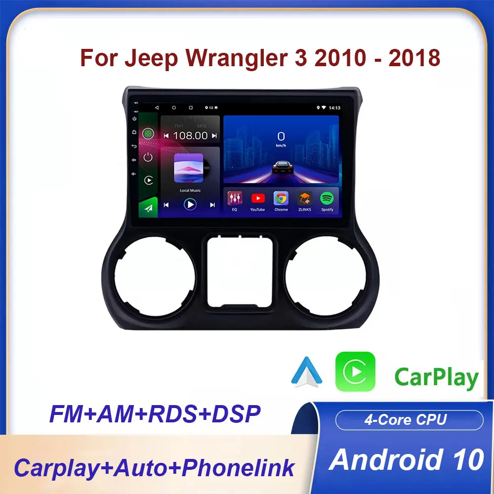 Touch Screen 10 Inch Car Dvd Player Android Auto Audio Stereo Car Radio