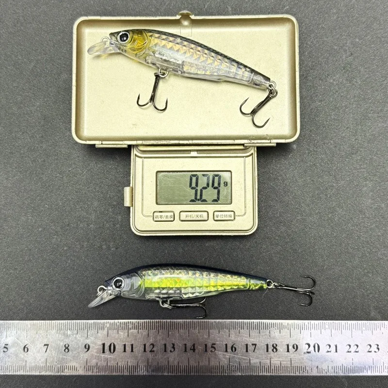 Floating Minnow Fishing Lures 8cm 9.2g Crankbait 3D Crystal Wobbler Artificial Hard Bait Long Casting Laser Top Water Minnow