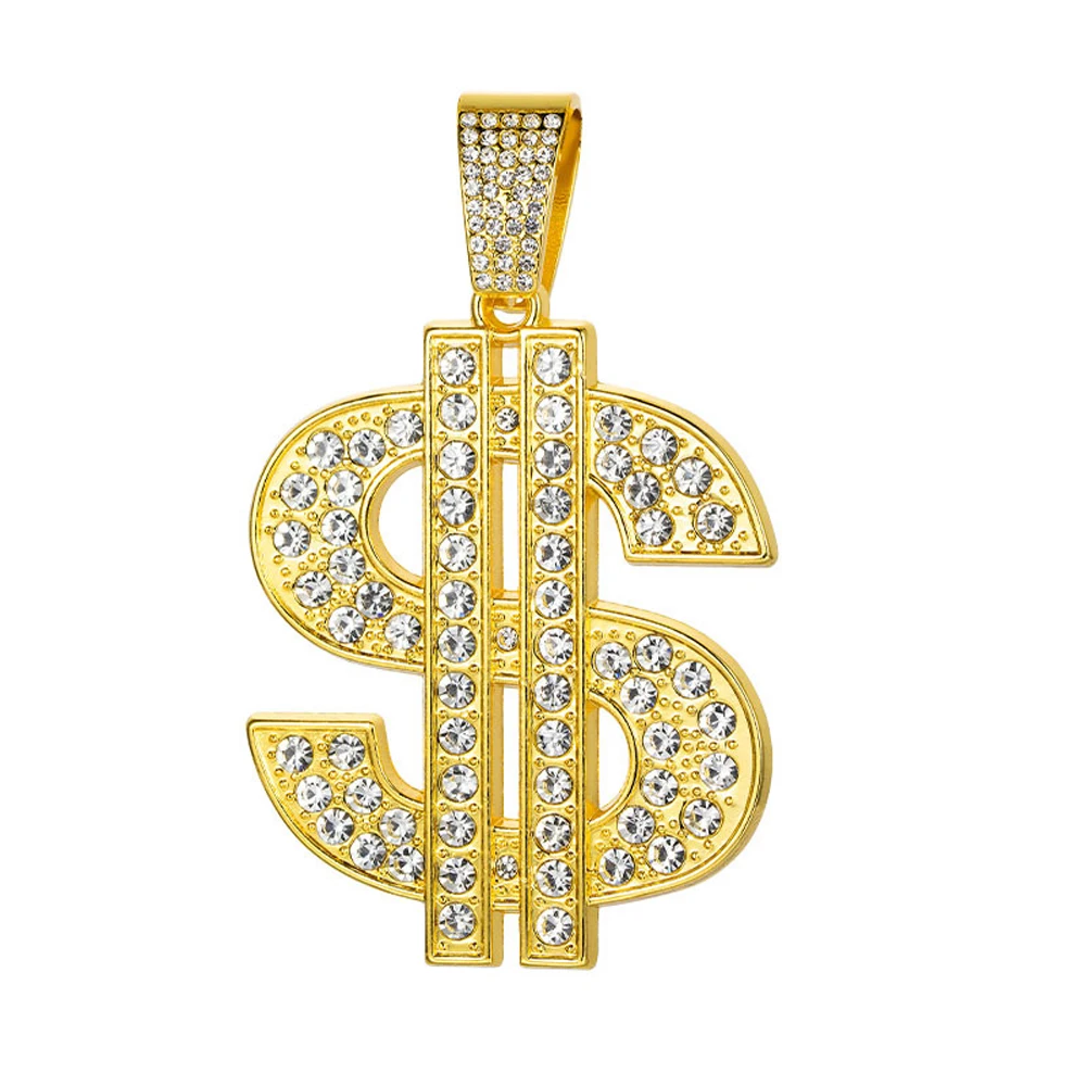 Модне намисто з підвіскою в стилі хіп-хоп із кубинським ланцюжком 13 мм, намисто з табличками грошей у доларах США, реп-рок, панк, ювелірні вироби для чоловіка, подарунок