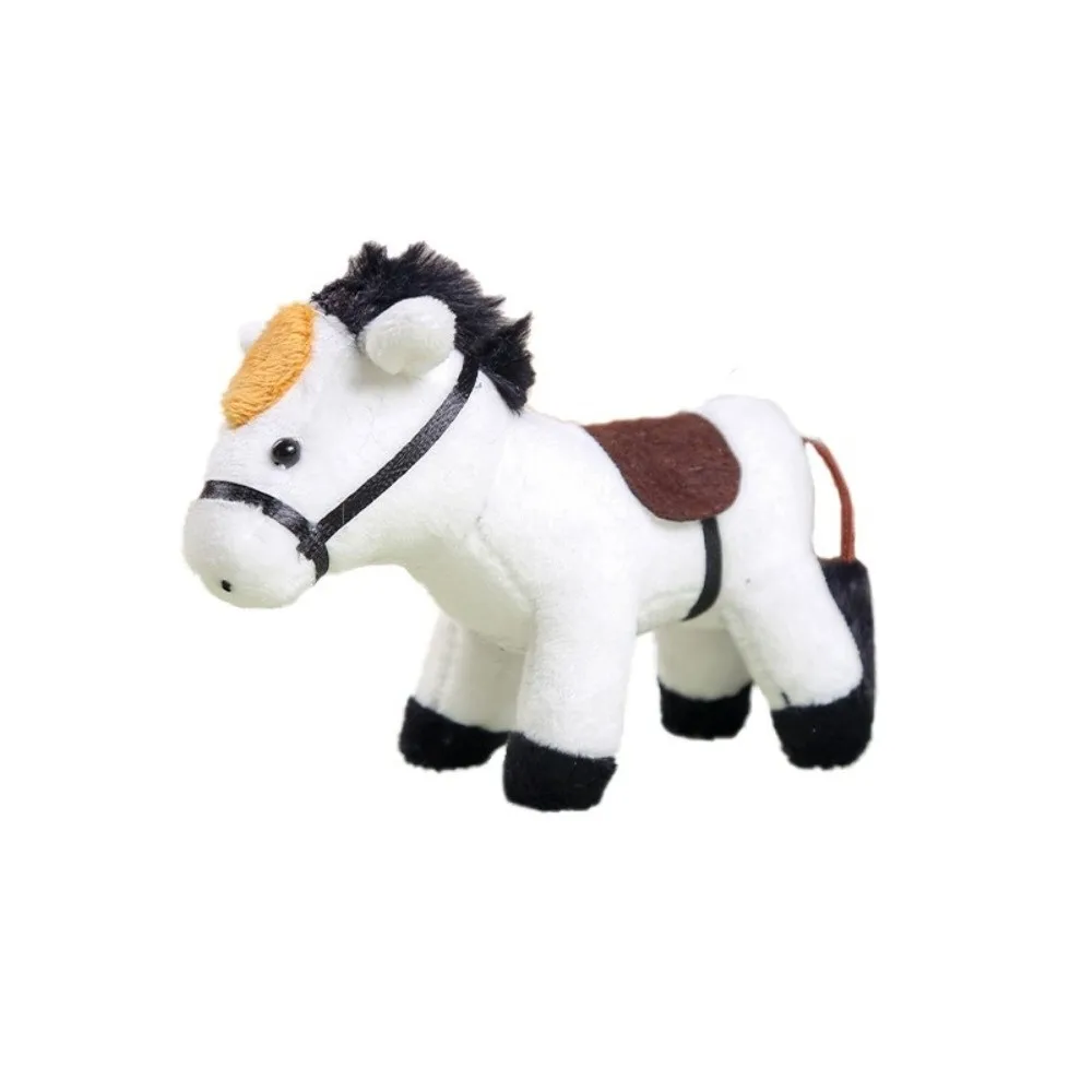 New Stuffed Animal Horse Plush Doll Long Hair Soft Plush Horse Pendant 12cm Pony Pendant GiRL
