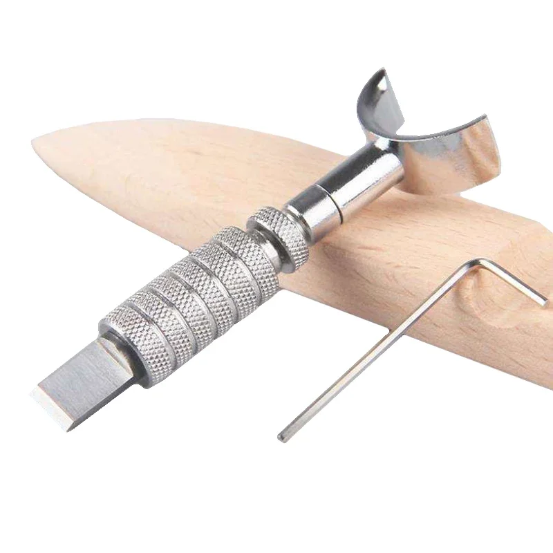 1PCS Stainless Steel Leather Carving Tools Swivel Knife Adjustable DIY Manual Rotary Tool Leather Craft Accessories