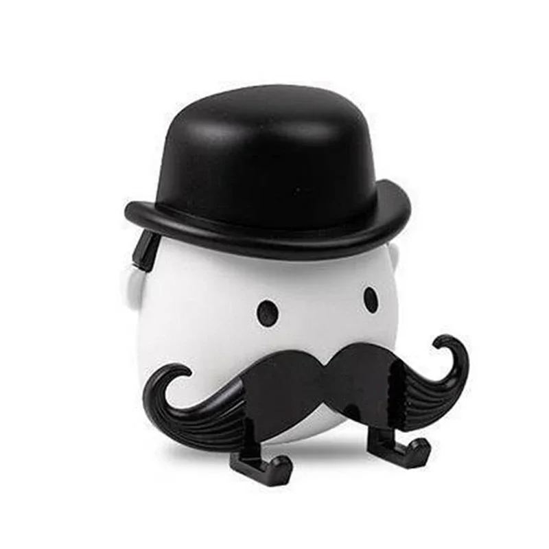Razor Holder Wall Razor Beard Shaver Holder Storage Moustache Shape Plastic Bathroom Washroom Sucker Storage Rack Organizer Suction Cup Hook