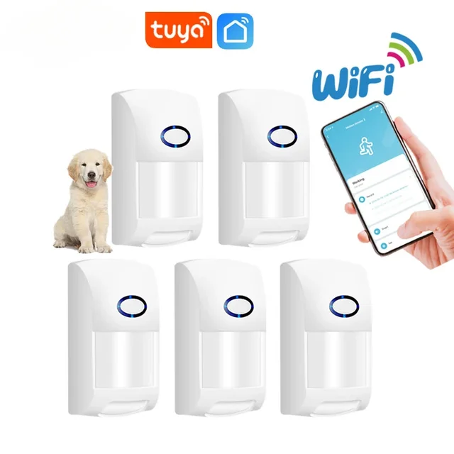 Tuya WiFi Motion Detector 25kg Pet Immune Sensor PIR Infrared Detectors APP Remote Control Smart Home Security Alarm 1