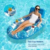Inflatable Pool Floats Adult With Cup Holder&Backrest Comfortable Pool Chair Float Water Lounger for Summer Beach Swimming Pool 3