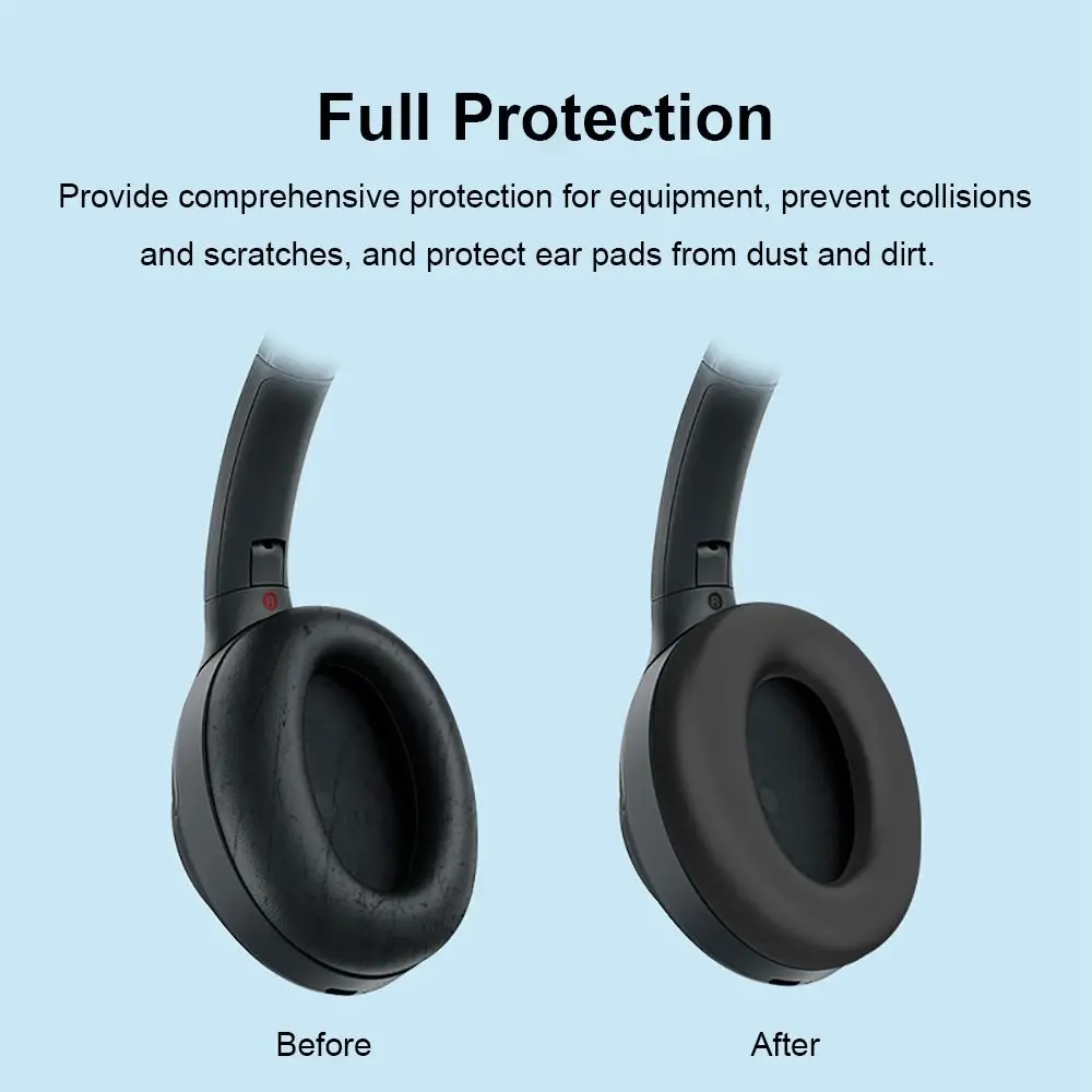 Premium Shockproof Silicone Headphone Earpads & Head Beam Protective Cover - Anti-Dust, Soft, Universal Fit