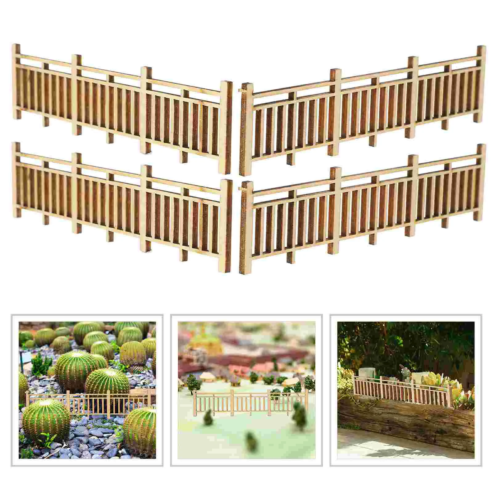 

Mini House Retro Fences Micro Landscape Fences Decorative Farm Fake Fence Decors