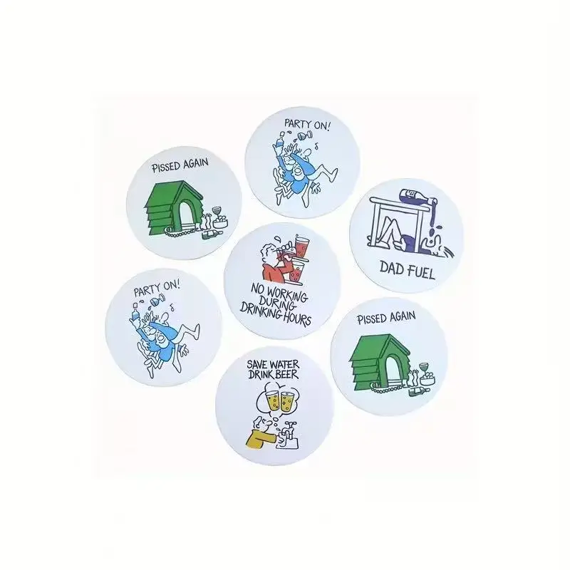 200개 맞춤형 종이 컵받침 나만의 디자인 또는 로고 업로드 사진으로 인쇄된 맞춤형 종이 컵받침 크리스마스 선물