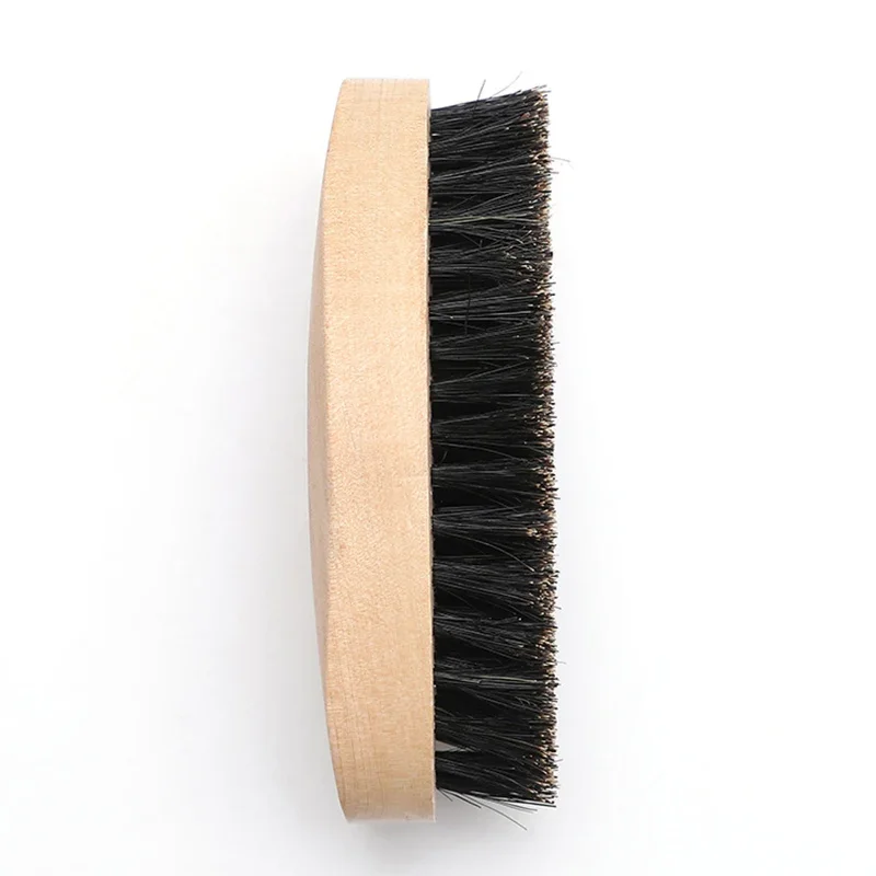 Beard Brush For Men Bamboo Wood Boar Bristle Brush Facial Hair Massage Brush Beard & Mustache Male Care Comb Mustache Comb Man