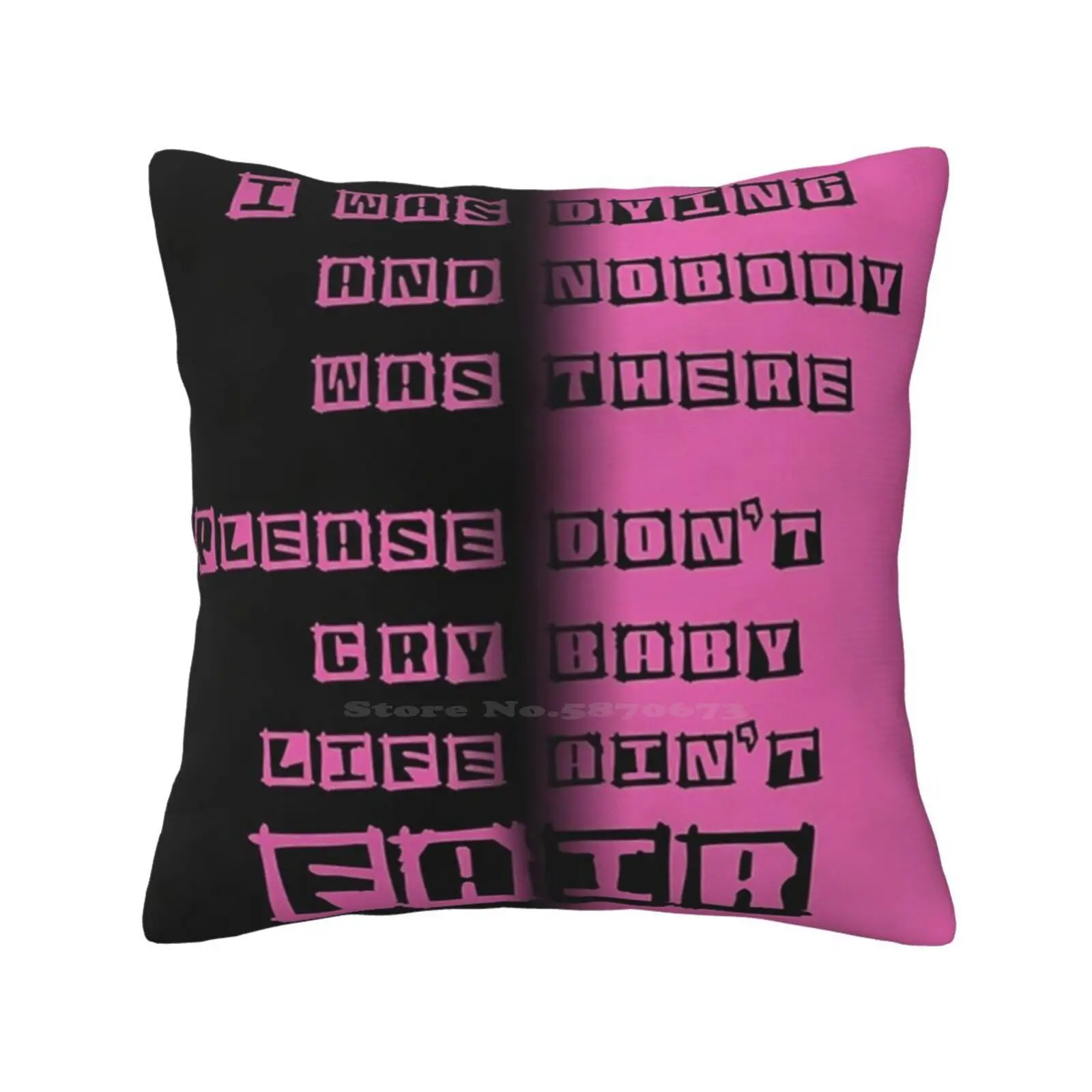 Non Cry Baby Life Ainnot Fair-Lil Peep Quotes Fodera Per Cuscino Hug Federa Dony Cry Baby Lil Peep Star Shopping Lil Peep
