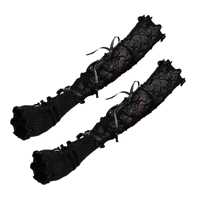 Bridal Lace Gloves Sleeves For Wedding Party White Accessories Fingerless Gloves For Summer Driving bridal lace gloves