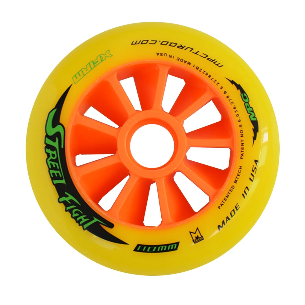 MPC Wheel XFIRM Competition Speed Skate Wheels Street Fight Orange 110mm 100mm 90mm Inline Skates Tire Asphalt Racing Marathon inline skates tyres