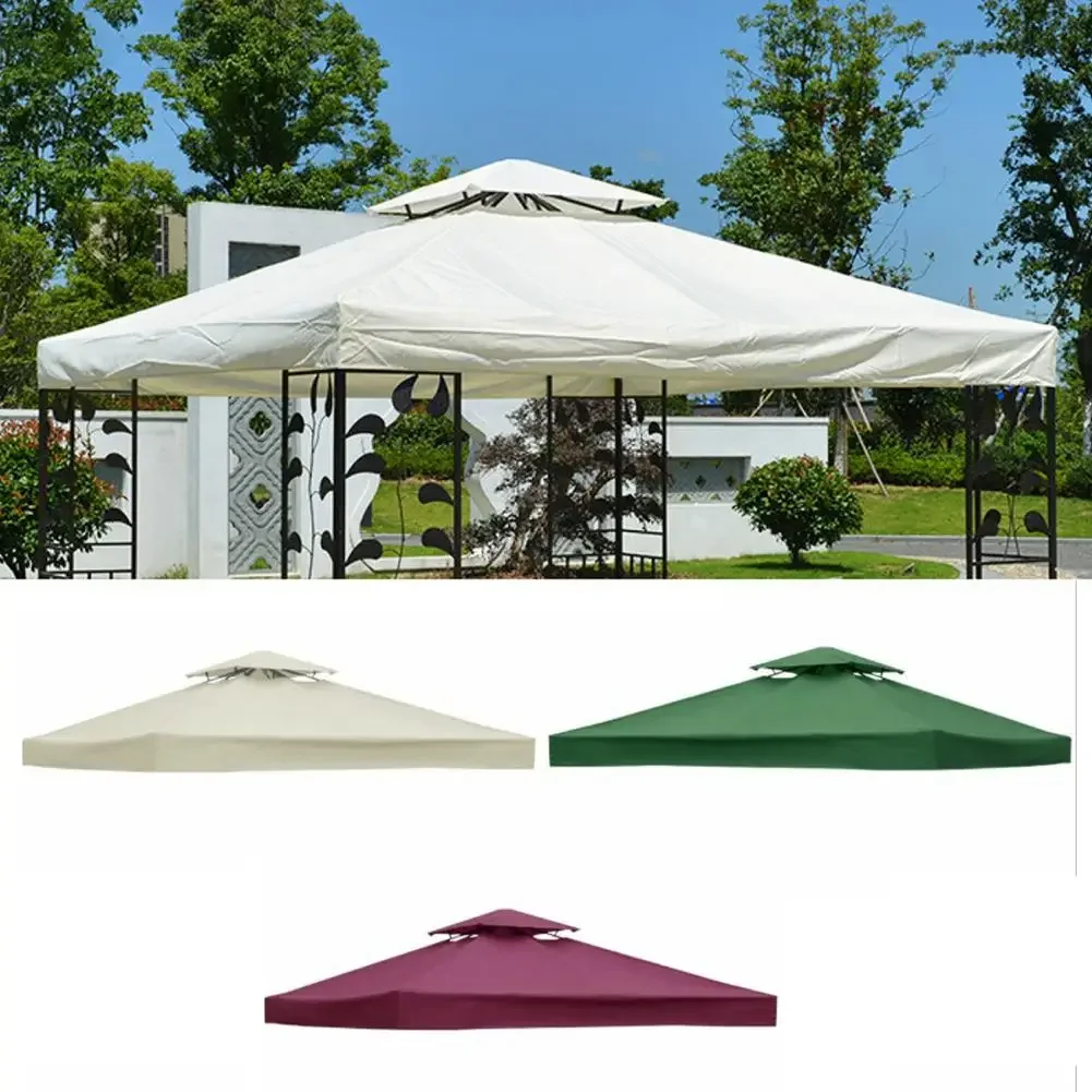 3X3M 300D Panno Di Poliestere Baldacchino Di Ricambio Per Esterni Top Gazebo A 2 Livelli Copertura Del Tetto Giardino Bbq Gazebo Copertura Di Ricambio