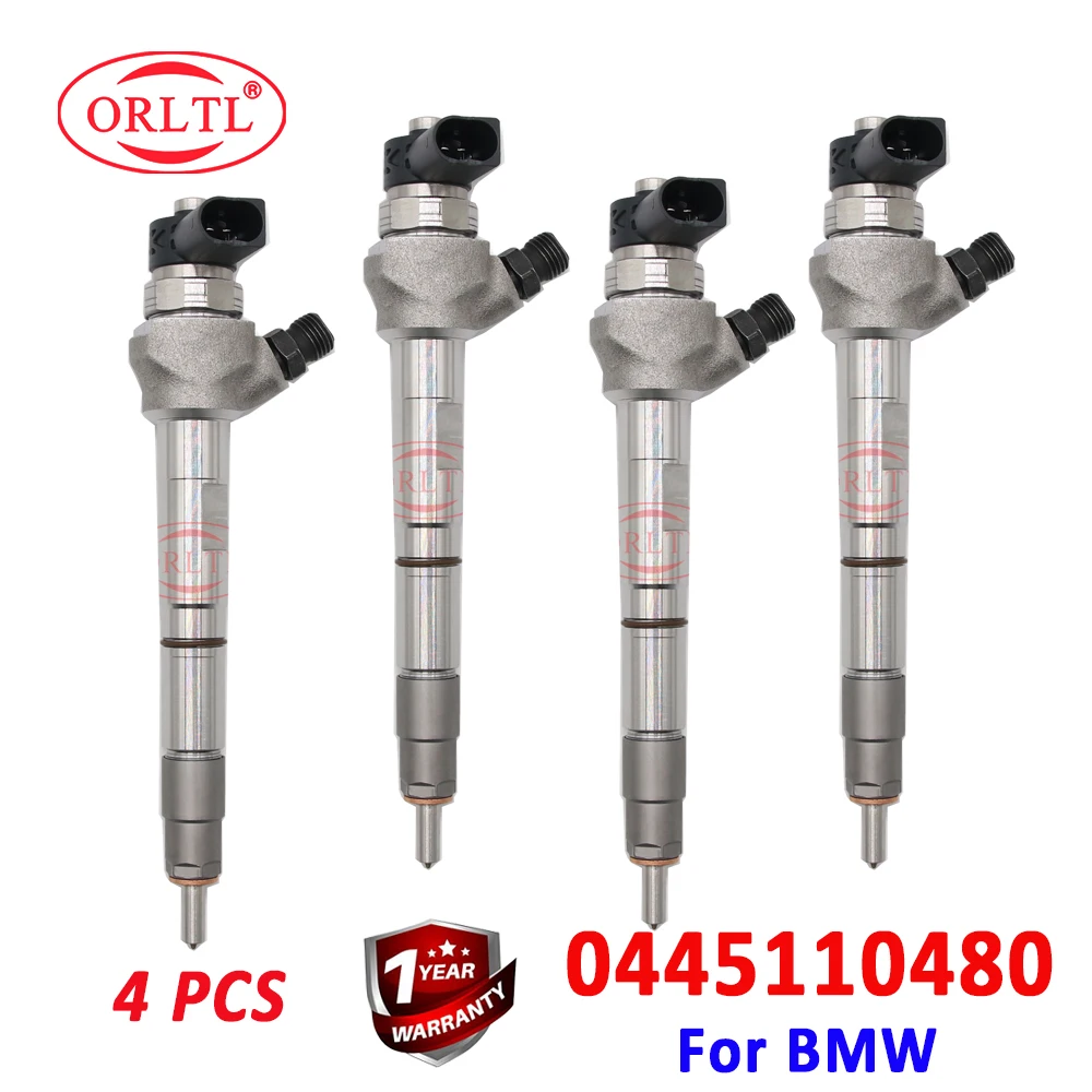 

4 PCS 0445110480 13538576298 Nozzle 0 445 110 480 Diesel Fuel Injector for BMW 7810702, 7810703, 8572474, 8576298, 4739997 ORLTL