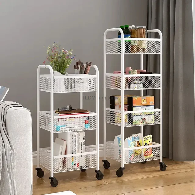 현대적인 주방 공간에 세련미와 기능성을 더하는 북유럽 금속 주방 트롤리