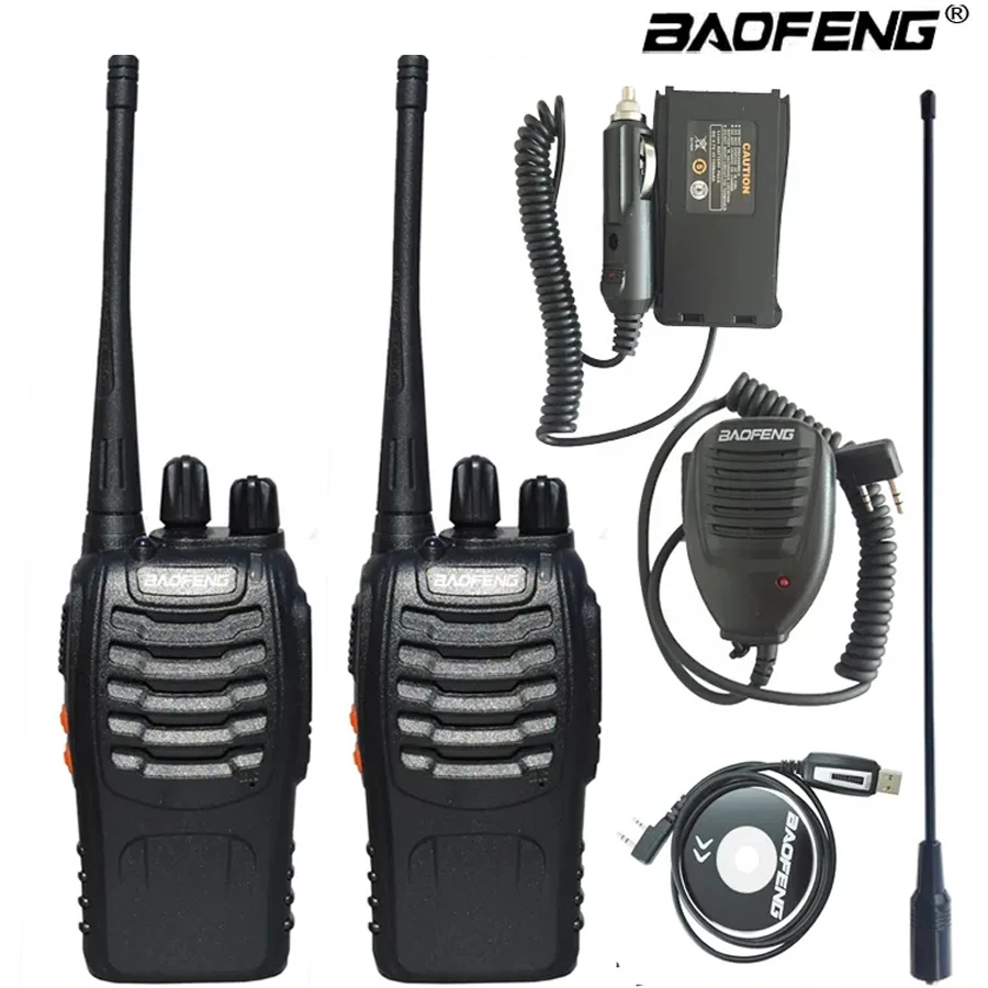 Baofeng 워키토키 BF-888S 양방향 라디오, BF 888s 16CH 워키토키 라디오 트랜시버, UHF 400-470MHz, 세트당 2 개 