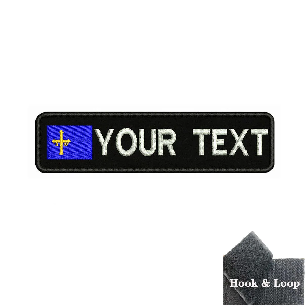 Clothing Patches 1PC 10cmX2.5cm Custom Personalized Name number Flag Stripes Badge tags Chevrons Armband Iron On Or Hook Loop Embroidered