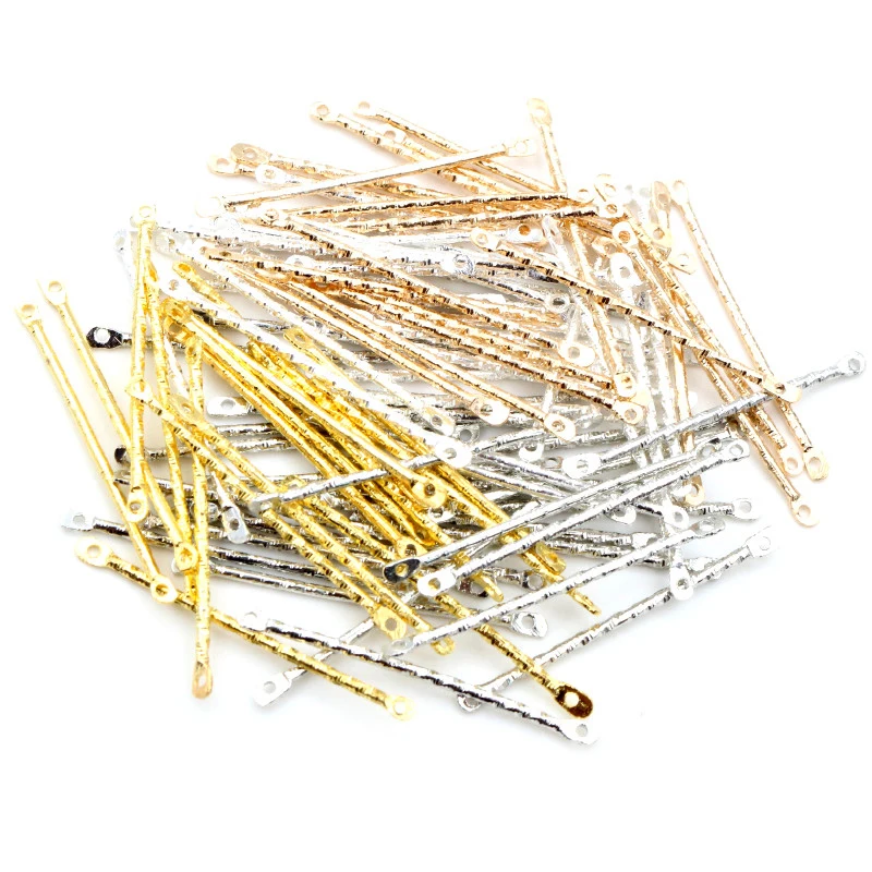 50 Teile/los 15-40mm Doppel Zylinder Bar Ohrringe Anschluss Streifen Für DIY Schmuck Machen Ohrring Pins Ergebnisse Liefert