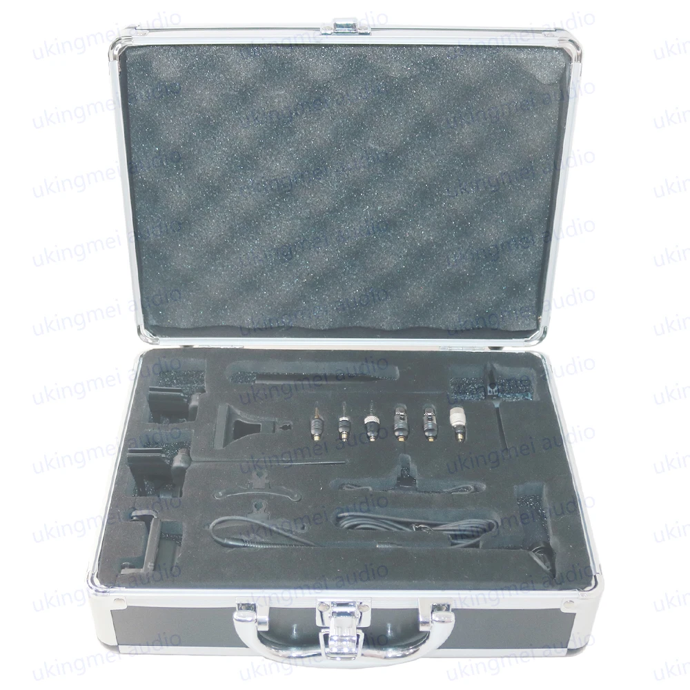 Supercardioid Musical Instrument Microphone with Clips for Cello Violin Guitar Flute Piano Saxophone Suitable Wireless Transmitt