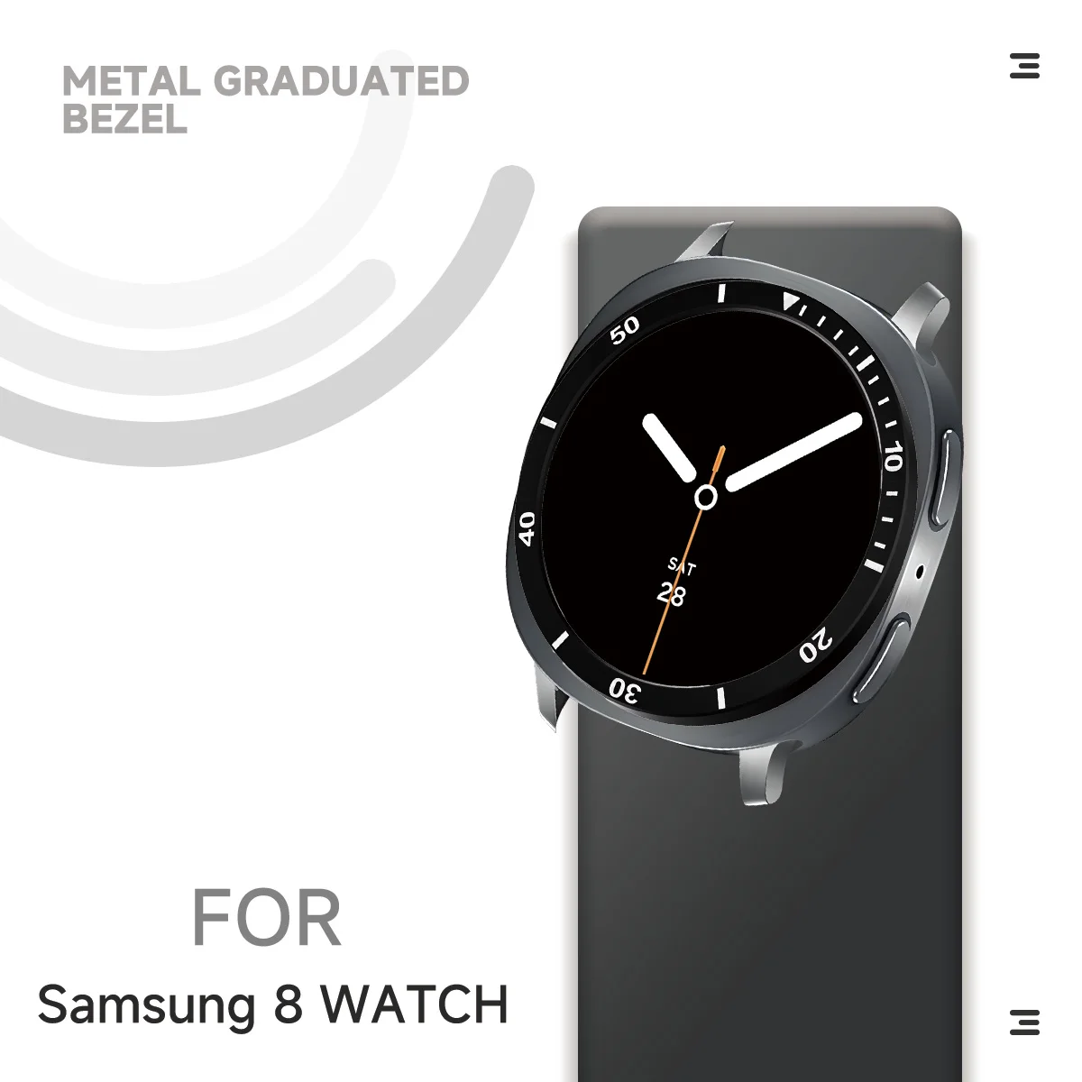 Decorative Stainless Steel Metal Bezel Ring - Protective Cover and Watch Accessory