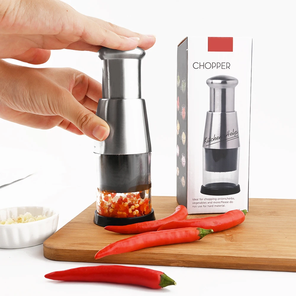 Mini Manual Food Chopper Dicer, Presser Mincer Kitchen Tool