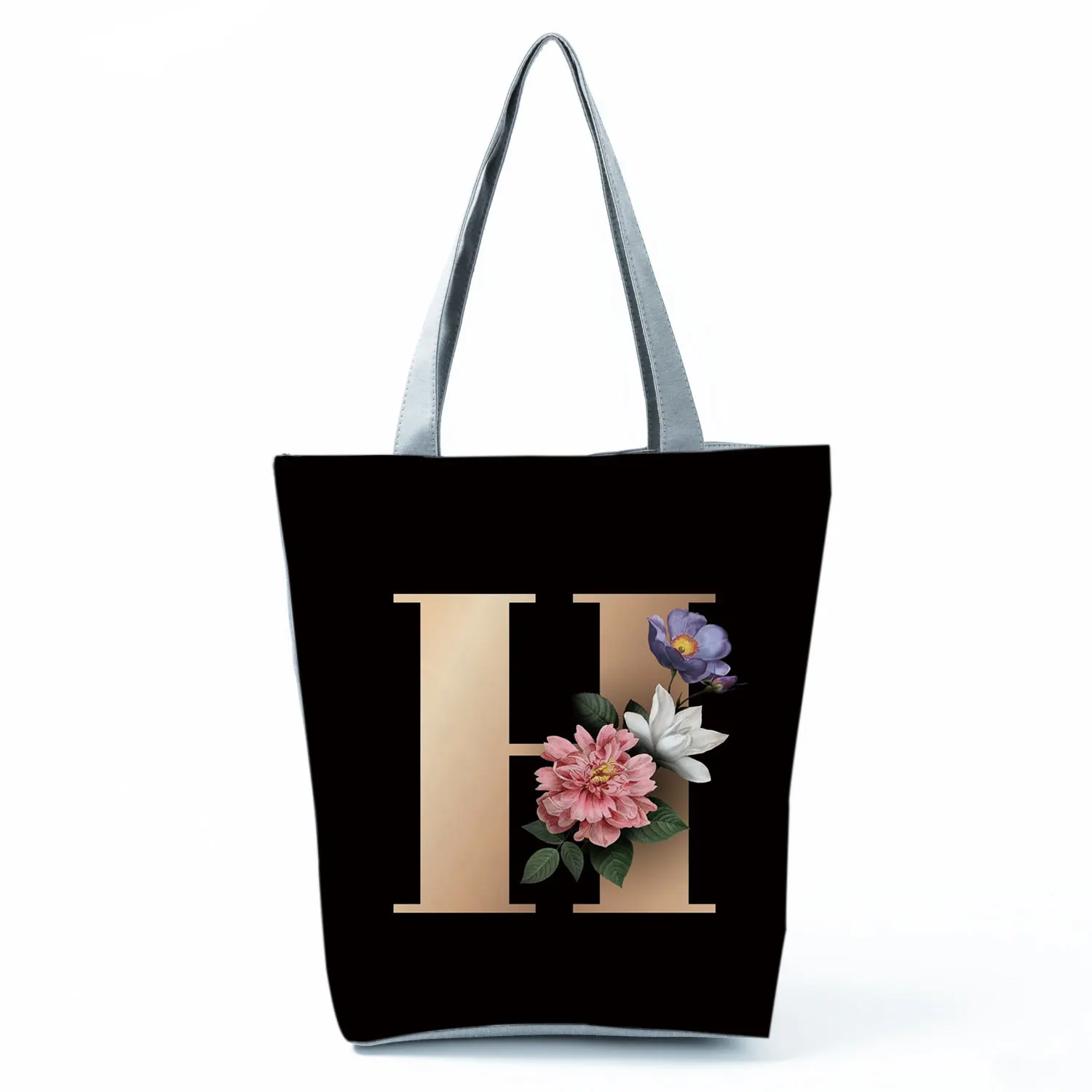 Ladies Shopping Bag All-match Letter Series Handbag Foldable Reusable Cloth Shopper Harajuku Style Bag Student Canvas Tote Bags