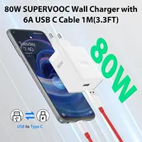 For OnePlus 80W SuperVOOC EU Fast Wall Charger For OnePlus 10 Pro 11 12 13 15 Nord 4 5 CE 2 3 Lite OPPO Realme Type C USB Cable 5