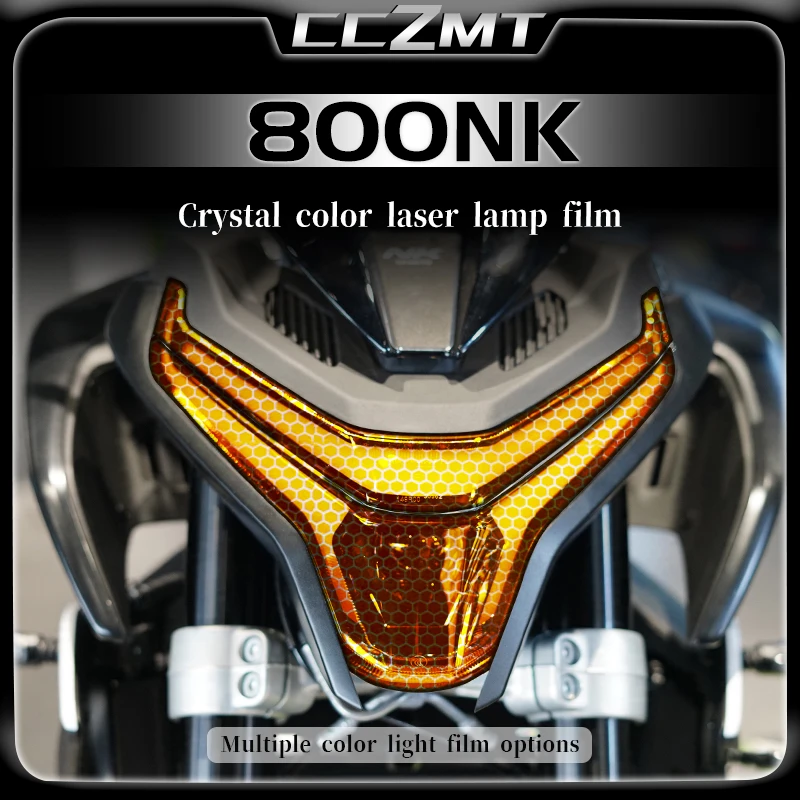 

Для CFMOTO 800NK 800nk, пленка для фар, сотовая Лазерная пленка, копченая Черная задняя наклейка, аксессуары для модификации