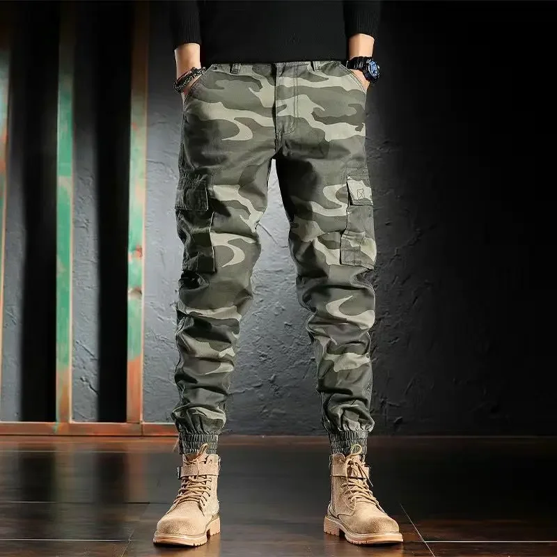 Pantalones cargo holgados de estilo coreano para hombre, pantalones casuales nuevos de estilo emo, pantalones largos de calle tecnológicos para hombre, pantalones de algodón de moda de corte regular d