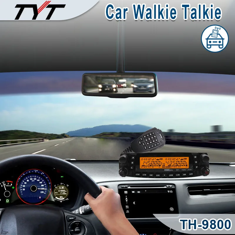 TYT TH-9800 Accessories Mobile Radio 50W Quad Band Transceiver Walkie Talkie Car Truck Radio Repeater Scrambler 29/50/144/430MHz 2