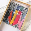 FranceSpring Versatile Fashion Eiffel Tower Ladies Leisure Decoration Twill Long Strip Streamer Silk Scarf Tie Bind a Bag Ribbon 5