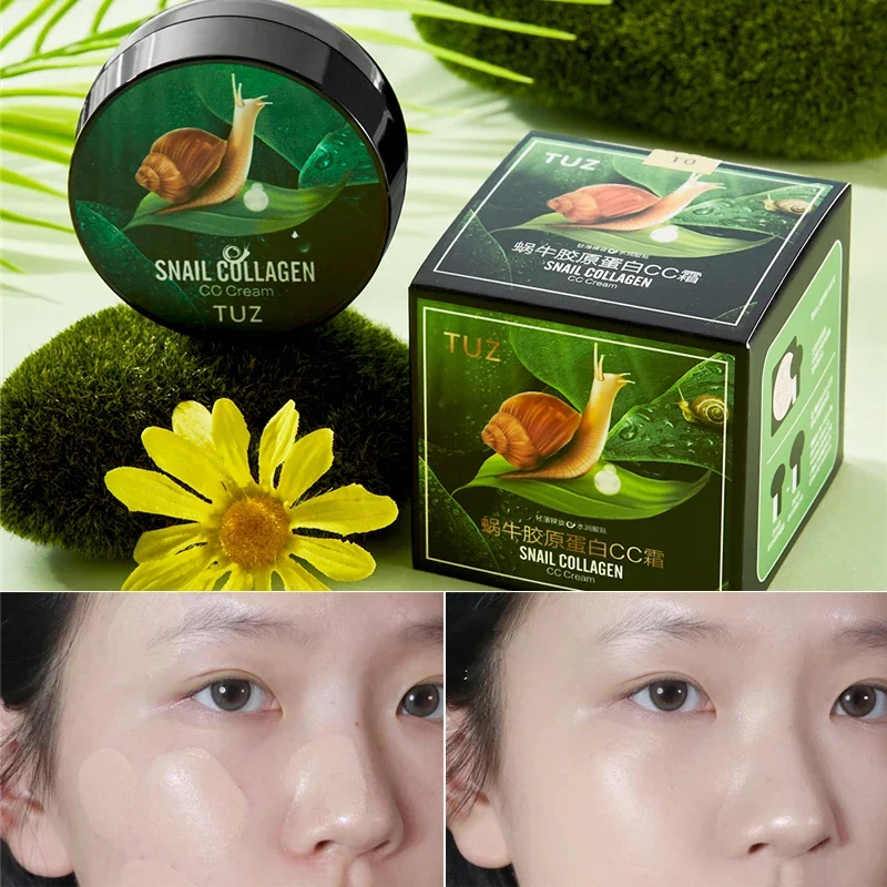 Snail Collagen CC Cream Mushroom Head Cushion Foundation Concealer Brightening Moisturizing Holding Makeup Oil Control