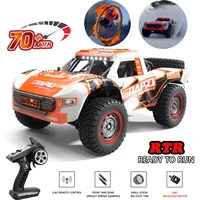 Q130 1:14 70KM/H 4WD RC Car With LED Headlight Remote Control Cars High Speed Drift Monster Truck for Kids vs Wltoys 144001 Toys 1