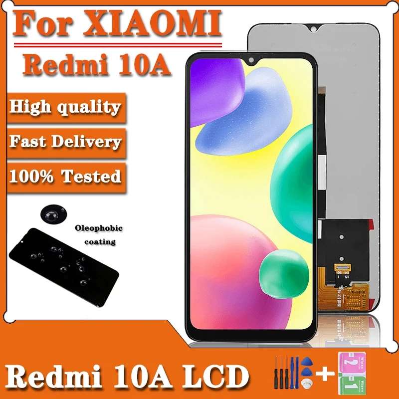 

ЖК-дисплей 6,53 дюйма inche IPS для Xiaomi Redmi 10A, ЖК-дисплей с 10 точками касания для модели 220233L2C для Redmi 10a, ремонт жк-экрана