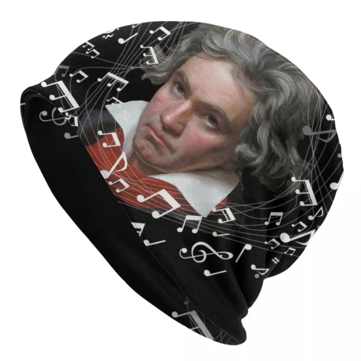 Bethoven с летающими музыкальными нотами, шляпки, крутая вязаная шапка для мужчин и женщин, осенне-зимние теплые шапочки для музыкантов, облегающие шапки, шапки