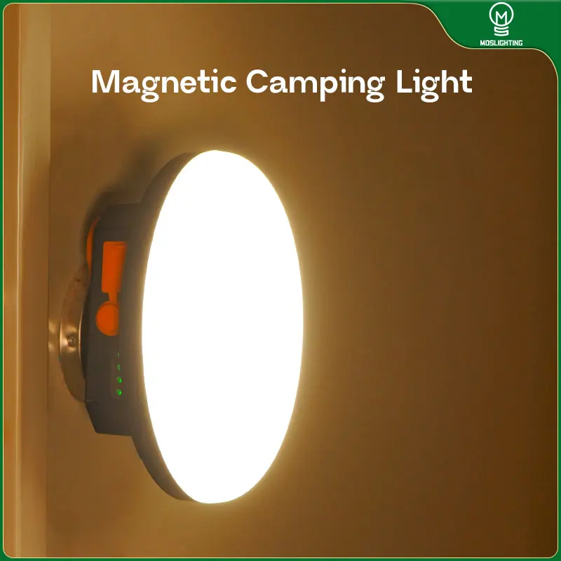 MOSLIGHTING 30W Rechargeable LED Camping Lantern with Magnetic Portable Flashlight for Tent Lights Emergency Work Maintenance Lights