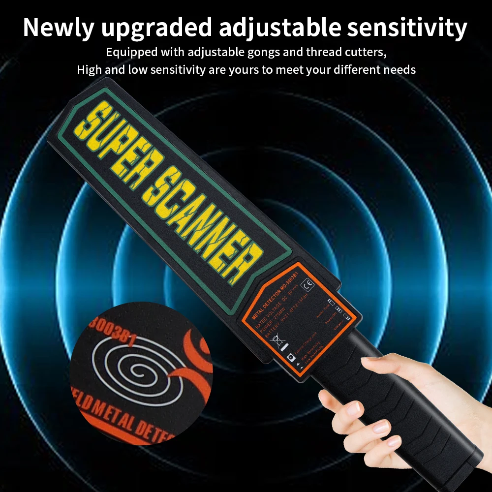 2023 High performance Hand Held Metal Detector Super Scanner High Sensitivity Security Scanners Portable Metal finder