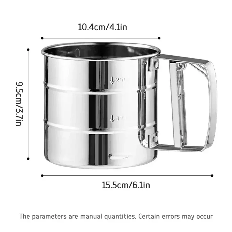 Bread baking tool Flour flour mesh sieve cup baking powdered sugar shaker Kitchen supplies flour sifter baking tools mesh strainer fine mesh strainer powder sieve powder sugar shaker