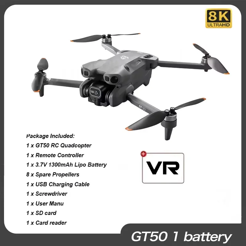 ตัวเลือกสินค้า โดรนเกมมิ่ง 8K กล้องคู่ ระบบ GPS ควบคุมง่าย พับเก็บได้