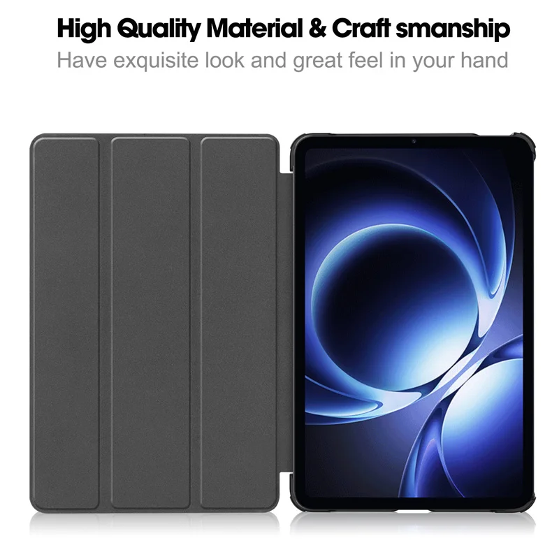 Stylish 8.8-Inch Hard PC Tri-Fold Magnetic Tablet Case with Pen