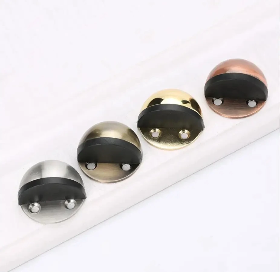 Stainless Steel Door Stopper Dual Catch No Punching Door Bumper Wedge Wall Floor Stopper