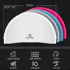 QUESHARK Adults Teens Silicone Waterproof Seamless 3D Elastic Swimming Cap Diving Swim Hat 2 Colors For 1 Cap Hair Protection 4