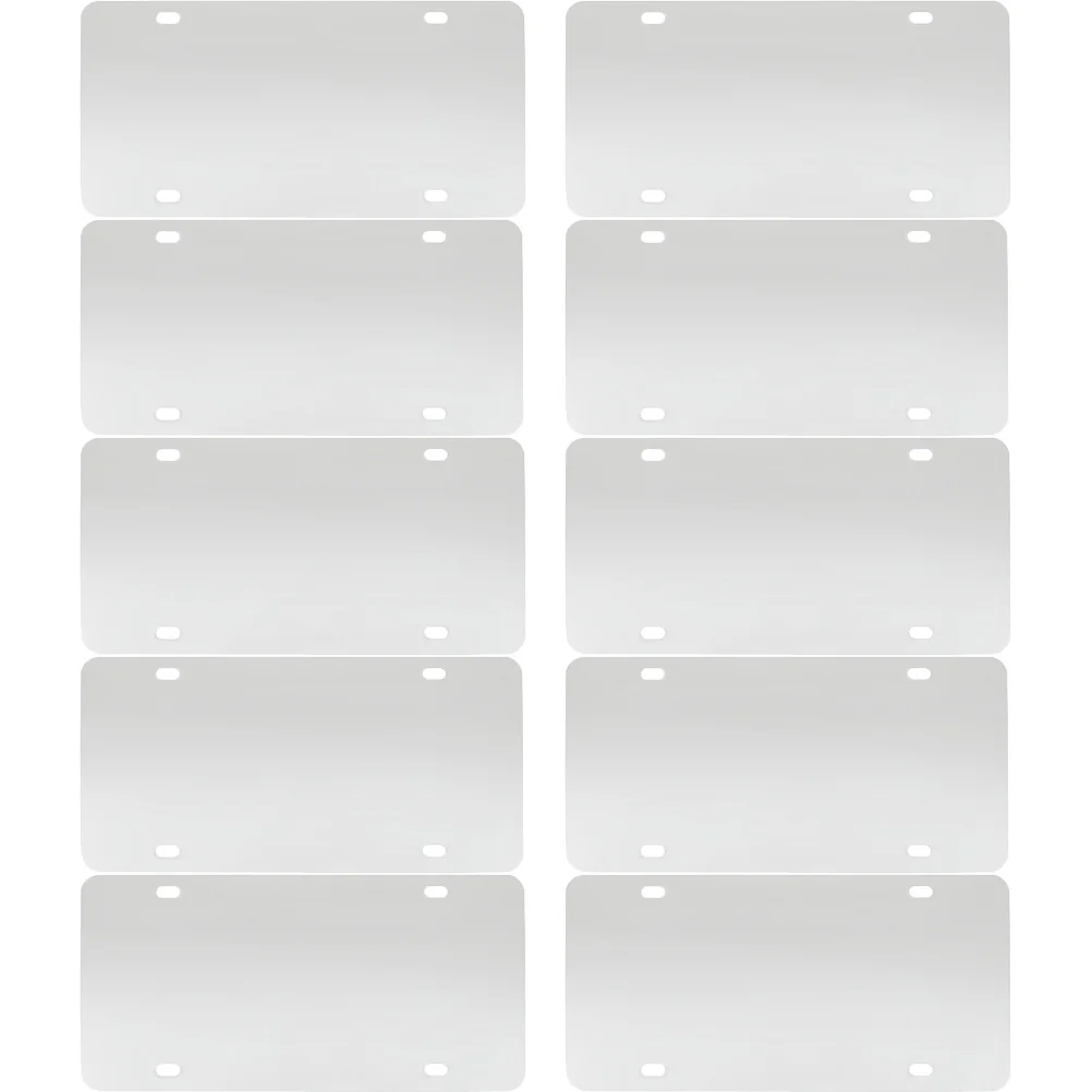 

10 Pcs DIY US Standard UV Blank License Plate Heat Transfer Aluminum Whiteboard Metal