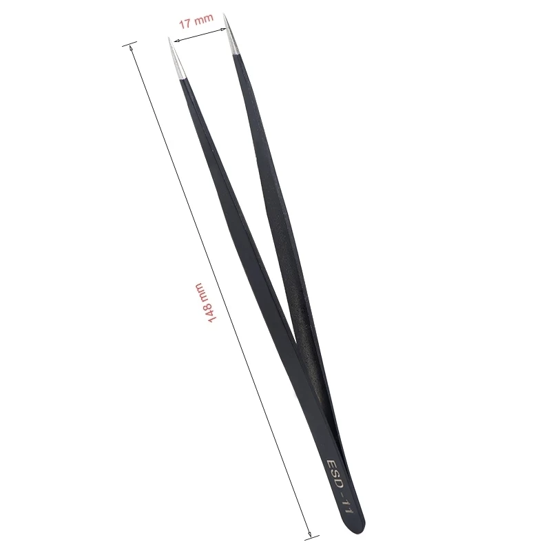 JCD welding tweezers anti-static ESD stainless steel tweezers maintenance tool industrial precision operation maintenance