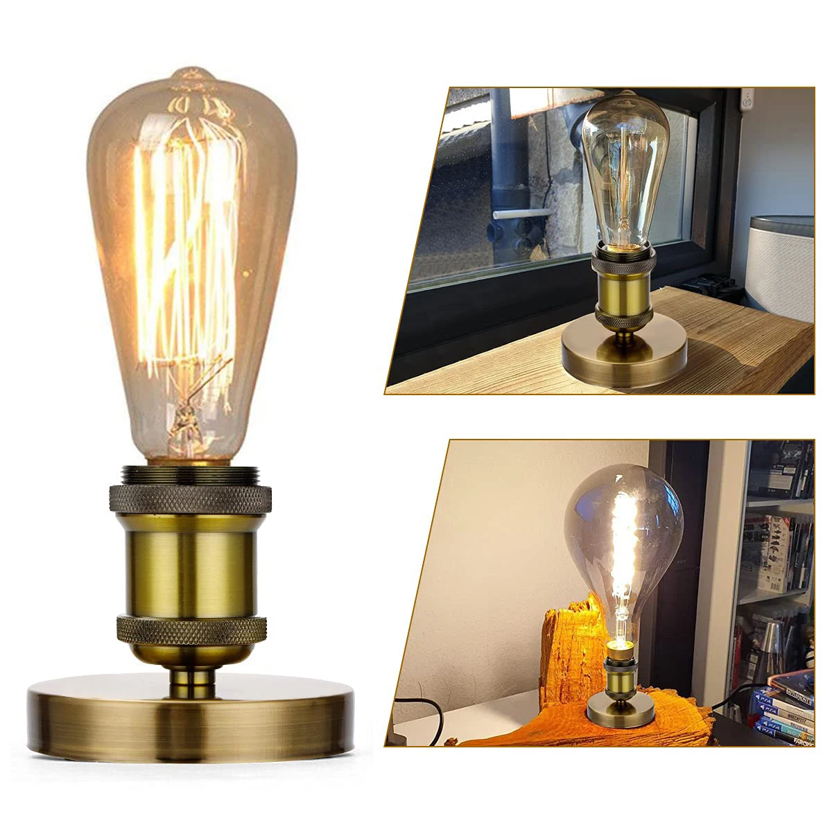 Lamp Holder Vintage E27 E26 Retro Ceiling Screw Light LED Lamp Base Home Decoration