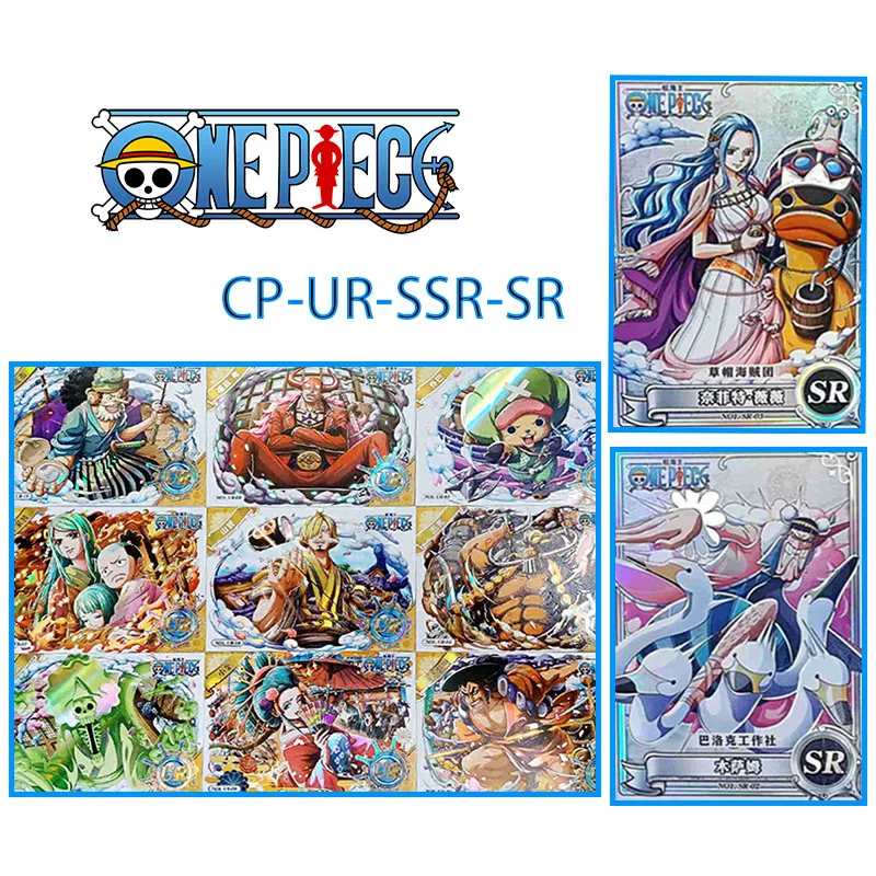 

One Piece Ur Cp Series Full Set Bronzing Game Collection Flash Card Luffy Roronoa Zoro Anime Characters Toy Card Christmas Gift