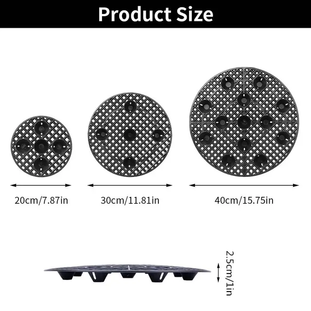 20/30/40 Cm -Es Növényi Edény Csészealj Szintű Lift Nagy Teherbírású Állványok A Rothadás És Károsodás Megakadályozására Teraszon Fedélzeten - Image 5