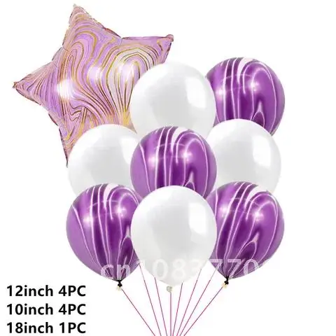

Black Gold Agate Confetti Balloons Party Happy Birthday Valentine's Day Wedding decorations baby shower globos anniversaire